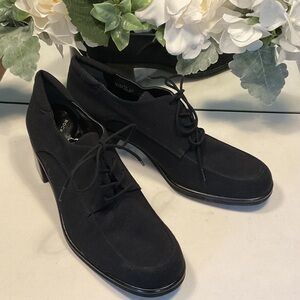 Rockport Black Women's Lace-Up Flats